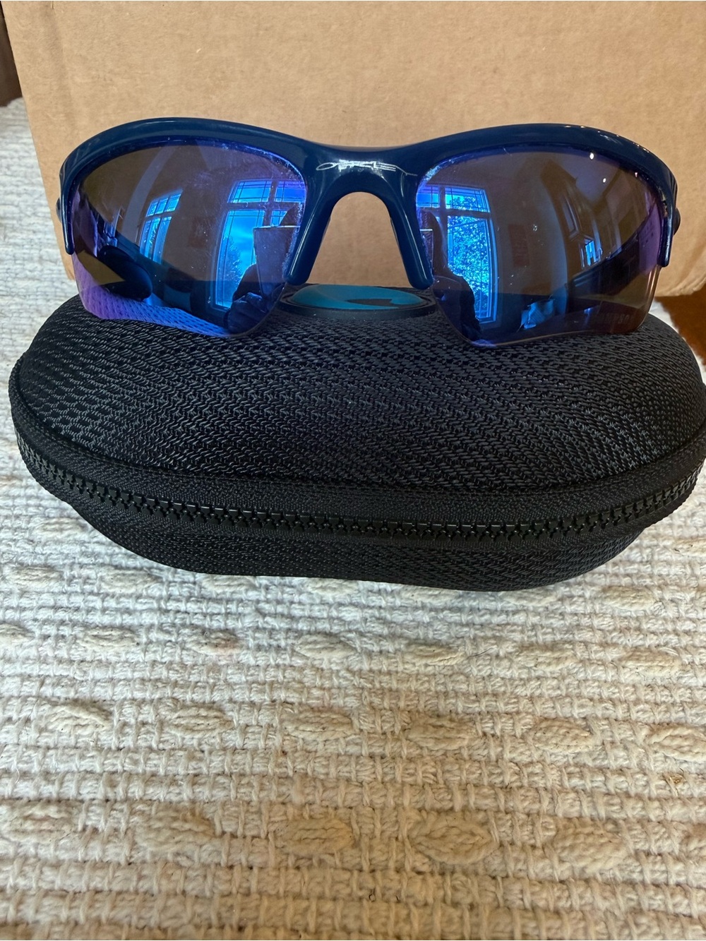 Oakley Youth Quarter Jacket Blue Mirrored Sunglasses